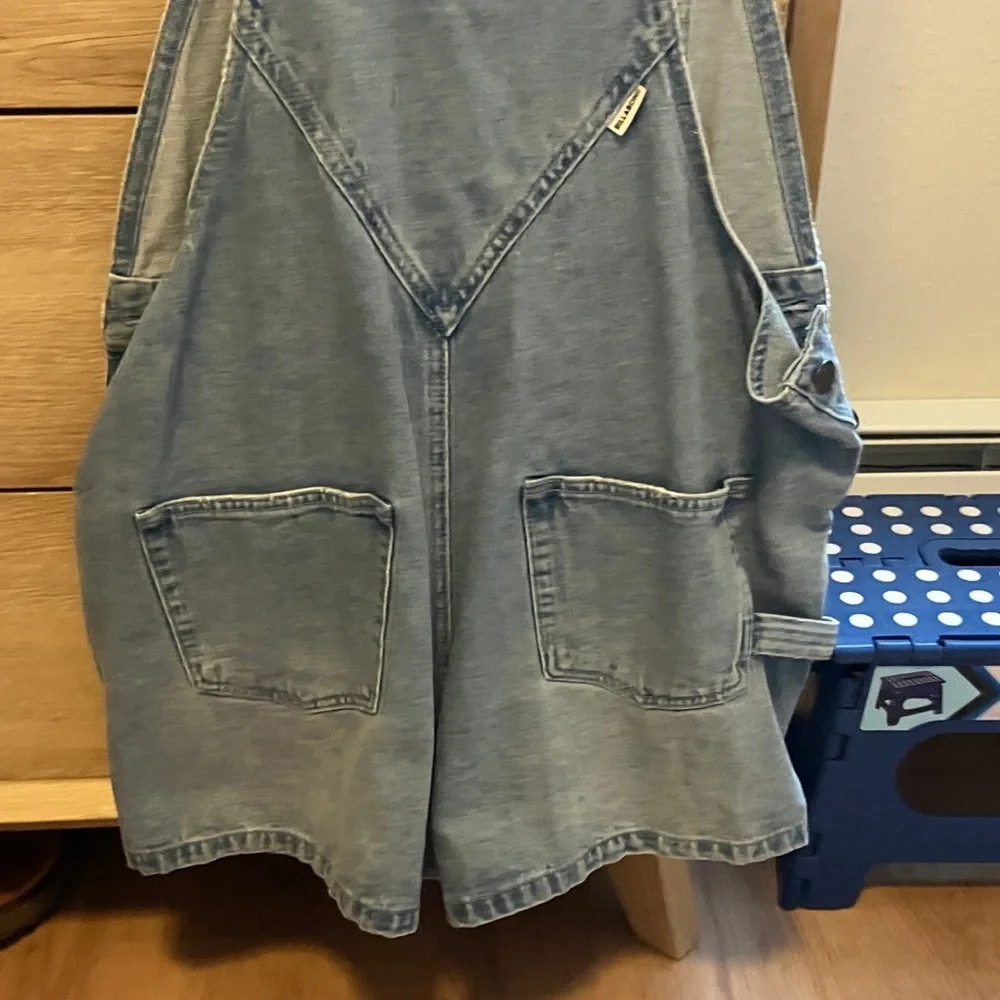Billabong Blue Jean Shorts Overalls - Picture 10 of 11